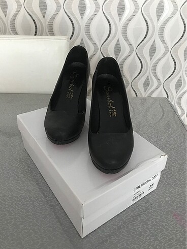 Deri hafif platform siyah ayakkabı - Görsel 3