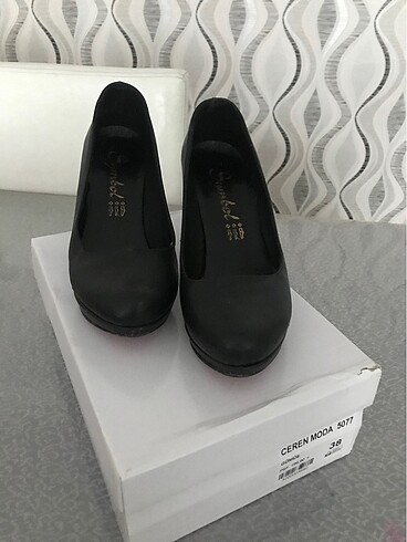 Deri hafif platform siyah ayakkabı - Görsel 4