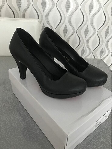 Deri hafif platform siyah ayakkabı - Görsel 5