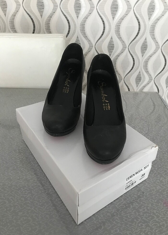 Deri hafif platform siyah ayakkabı - Görsel 3