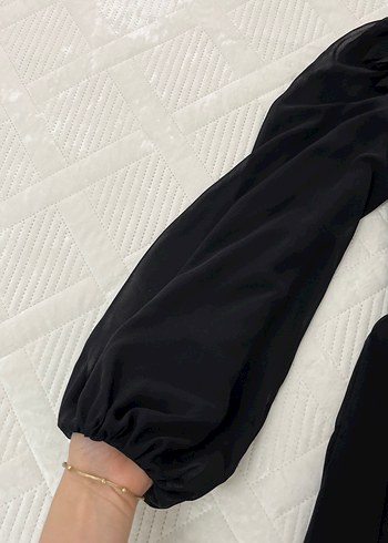 Uzun Siyah Gotik Kadın Abiye Elbise - Görsel 4