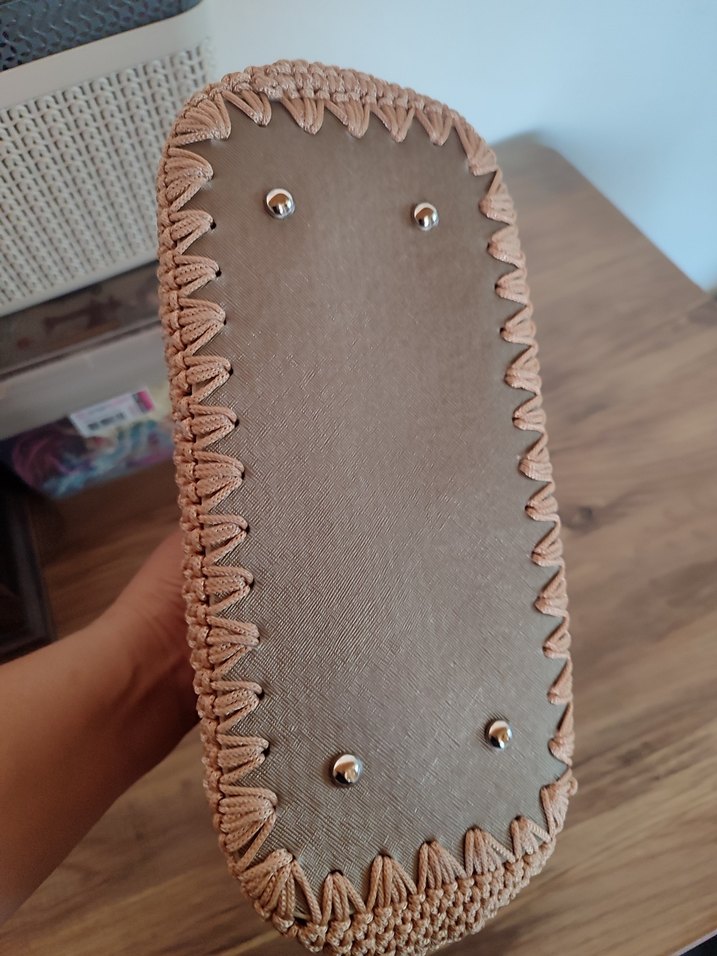 Bej Örgü Kadın Çanta - Görsel 3