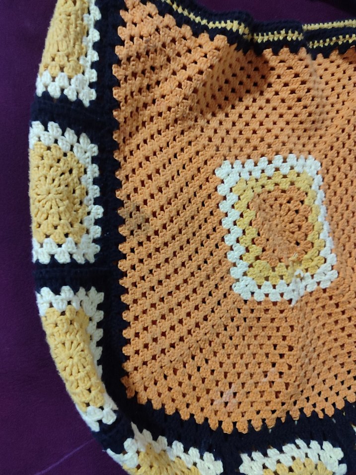 Örgü Çok Renkli Bohem Kadın Çanta - Görsel 2