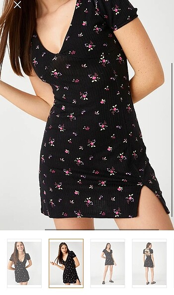 Çiçekli mini elbise
