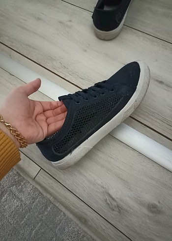 lacivert Kadın Günlük Spor Ayakkabı Velcro - Görsel 2