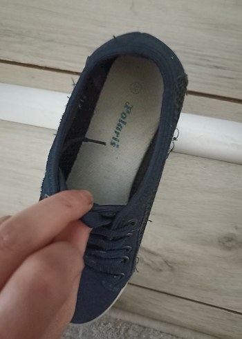 lacivert Kadın Günlük Spor Ayakkabı Velcro - Görsel 3