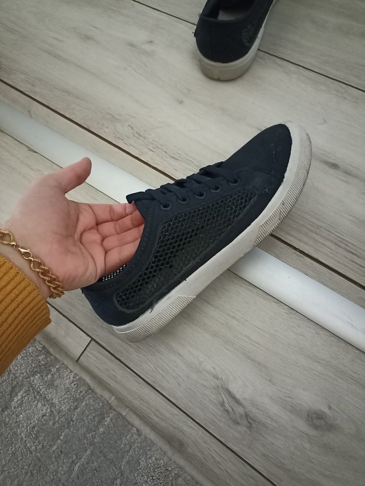 lacivert Kadın Günlük Spor Ayakkabı Velcro - Görsel 2