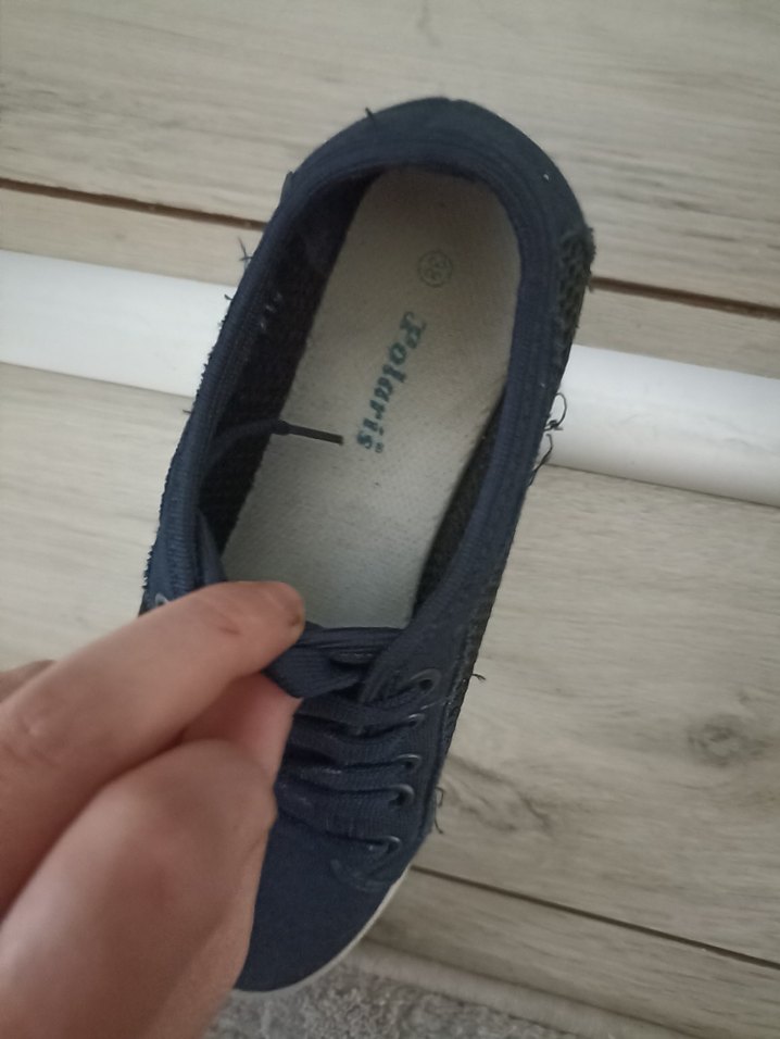 lacivert Kadın Günlük Spor Ayakkabı Velcro - Görsel 3