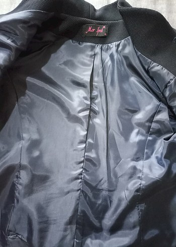 Düğmeli lacivert Ofis Ceketi - Görsel 7