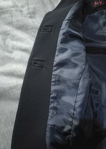 Düğmeli lacivert Ofis Ceketi - Görsel 8