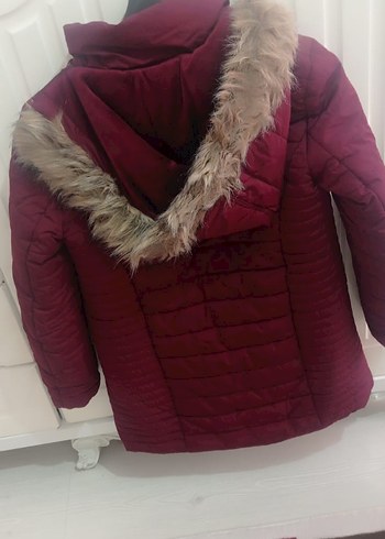 Kadın Bordo Midi Kışlık Mont yepyeni 2 defa giyildi - Görsel 5