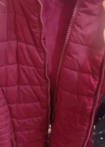 Kadın Bordo Midi Kışlık Mont yepyeni 2 defa giyildi - Görsel 2