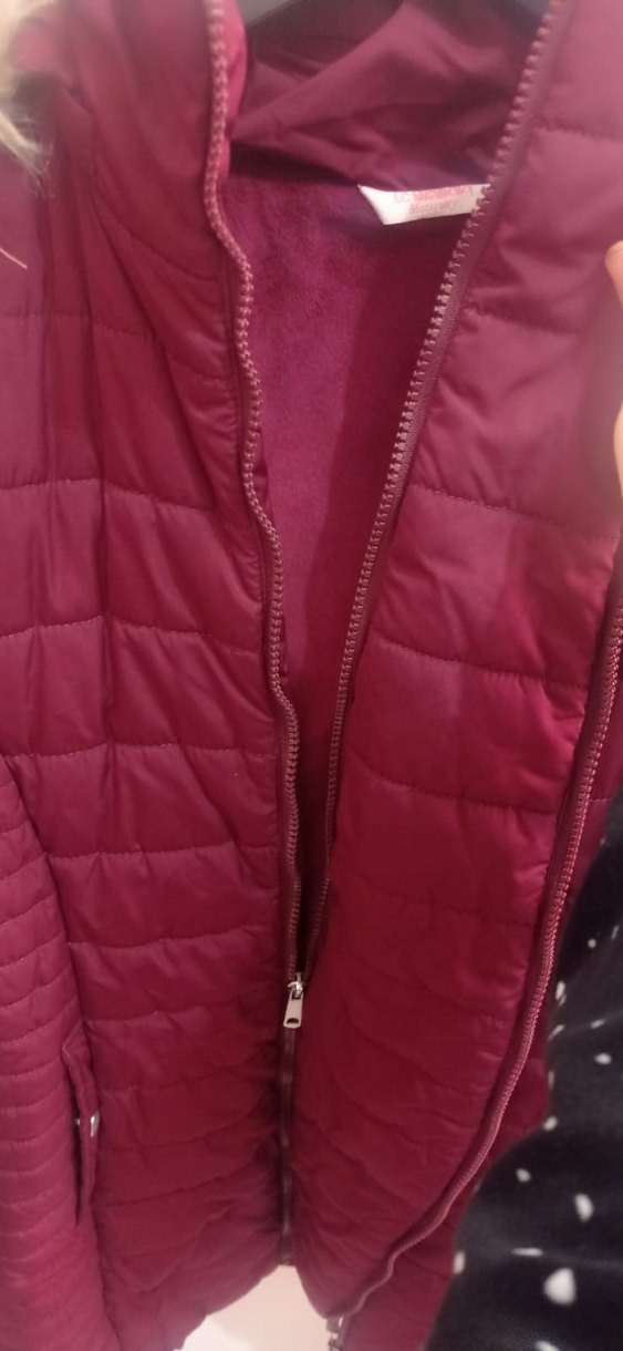 Kadın Bordo Midi Kışlık Mont yepyeni 2 defa giyildi - Görsel 2