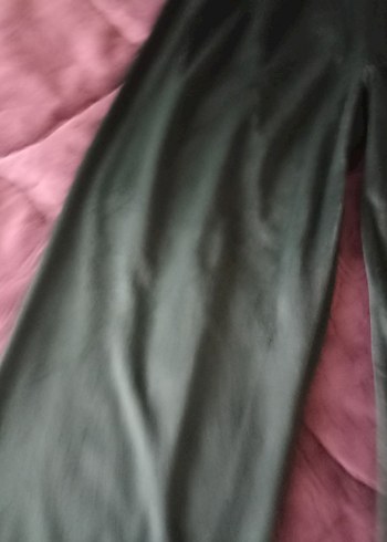 Zümrüt yeşili Baskılı Uzun Kollu Kadın kadife Pijama Takımı - Görsel 6