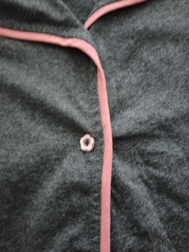 Gri Uzun Kollu Rahat Pijama Takımı - Görsel 2