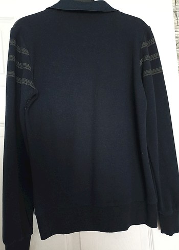 Erkek Düğmeli haki Uzun Kollu Kazak - Görsel 3