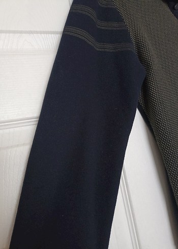 Erkek Düğmeli haki Uzun Kollu Kazak - Görsel 6