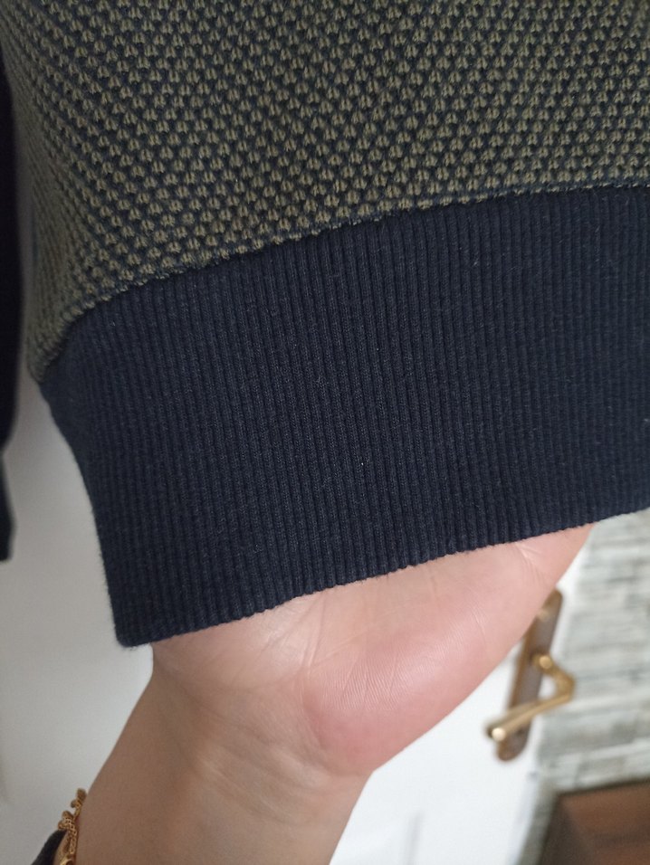 Erkek Düğmeli haki Uzun Kollu Kazak - Görsel 4