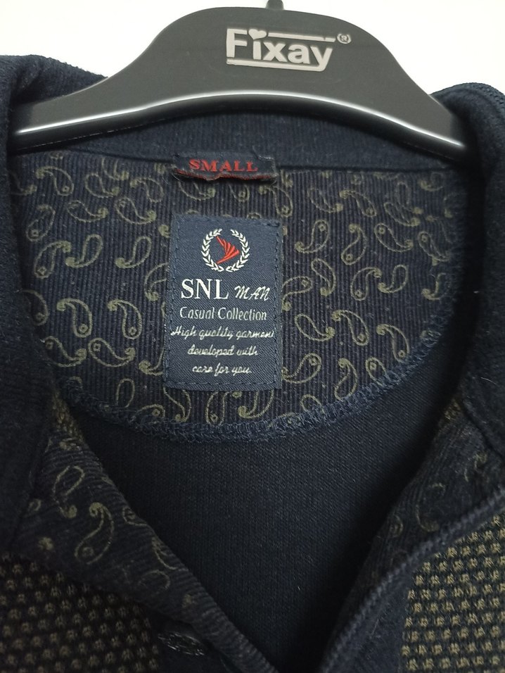 Erkek Düğmeli haki Uzun Kollu Kazak - Görsel 2