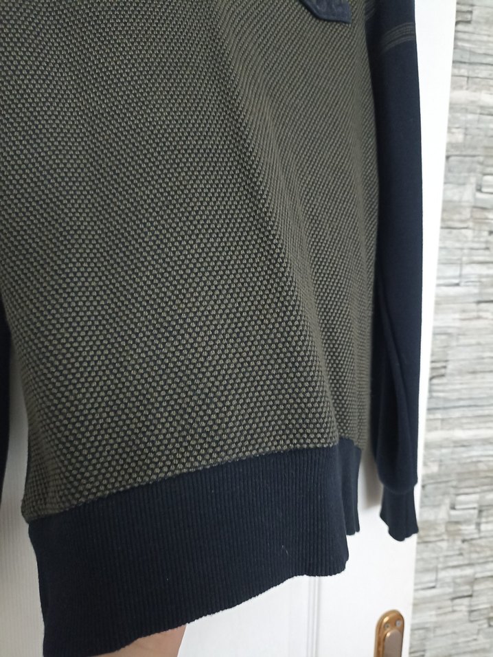 Erkek Düğmeli haki Uzun Kollu Kazak - Görsel 5