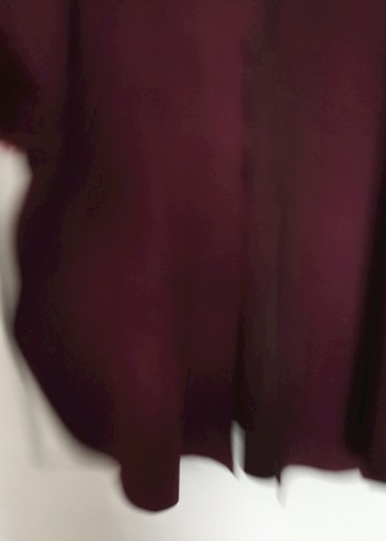 Bordo Kürklü Kadın Panço Midi Boy - Görsel 7