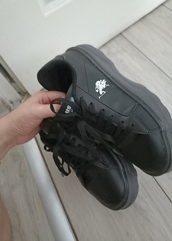 U.S Polo Assn. siyah polo ayakkabı