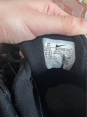 37,5 Beden siyah Renk Nike all day play sneaker