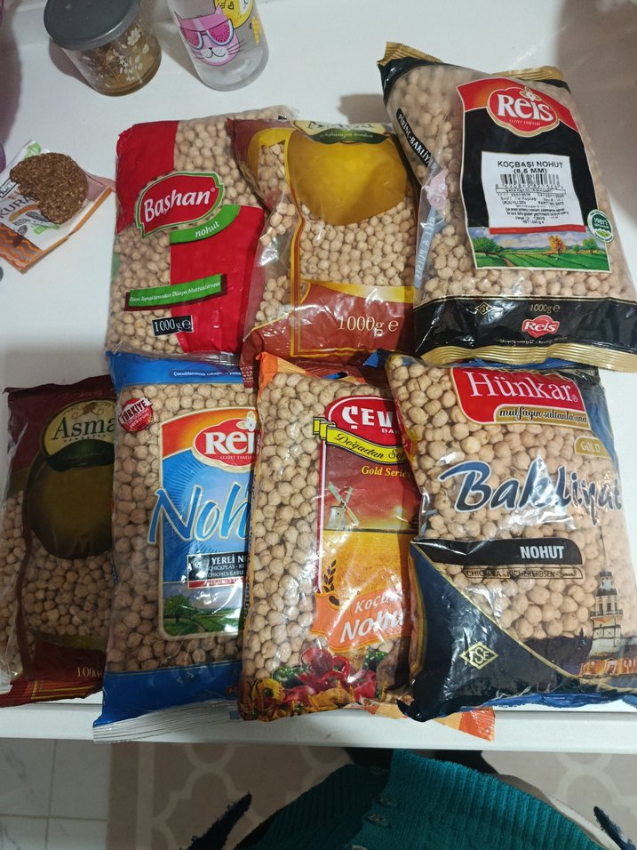 Farklı Markalarda 1000g Nohut Paketleri - Görsel 2
