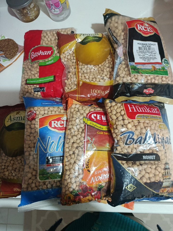 Farklı Markalarda 1000g Nohut Paketleri - Görsel 3