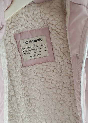 Kız Çocuk Pembe Peluş Detaylı Mont - Görsel 3