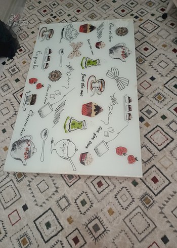 Baskılı Beyaz Bohem Masa Örtüsü - Görsel 4