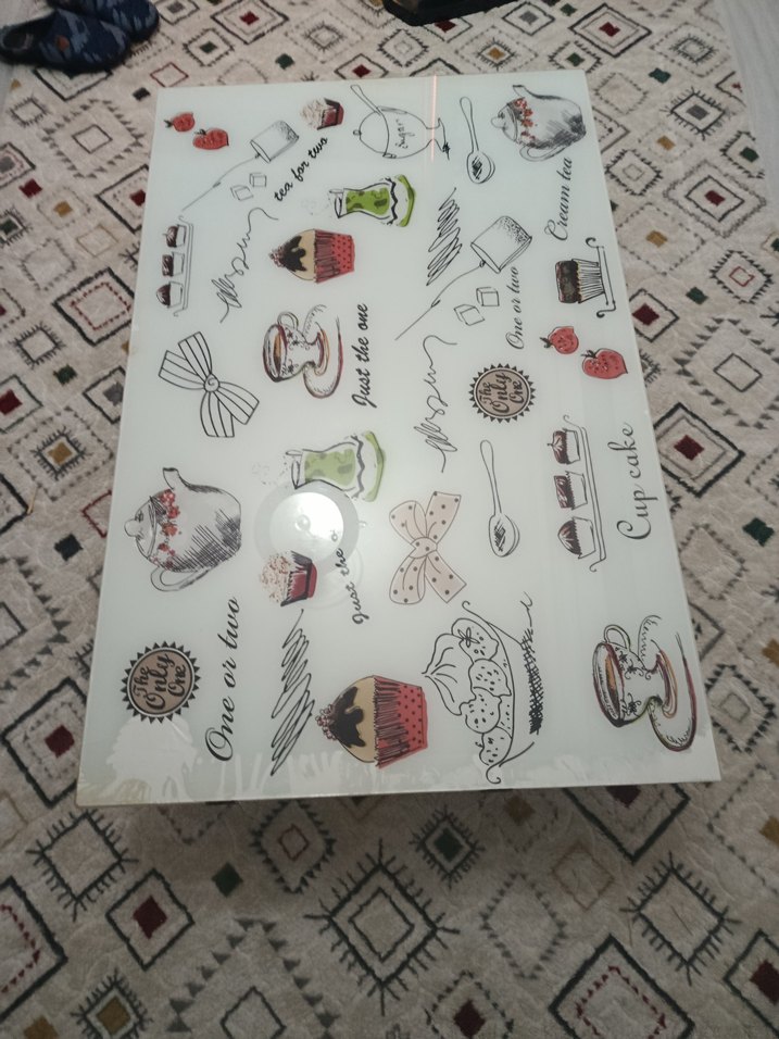 Baskılı Beyaz Bohem Masa Örtüsü - Görsel 3