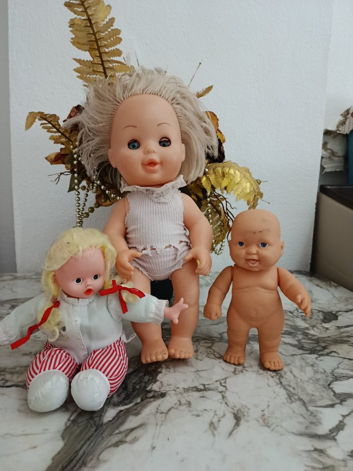 Beyaz Pastel Renkli Üç Bebek Oyuncak - Görsel 2