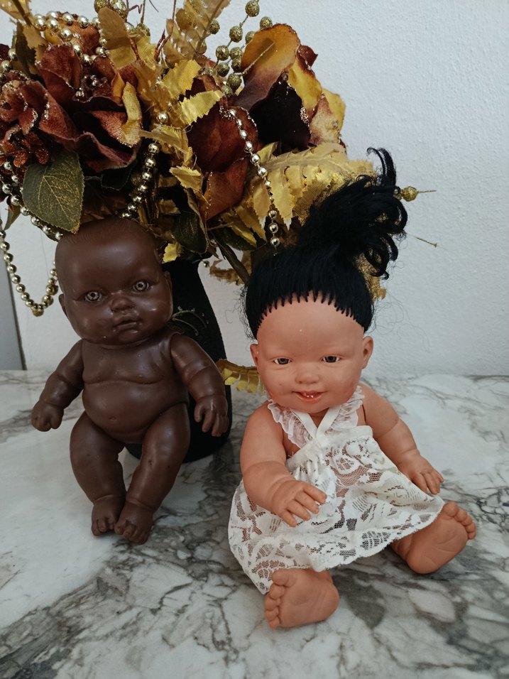 Dantel Elbiseli Beyaz Bebek - Görsel 2