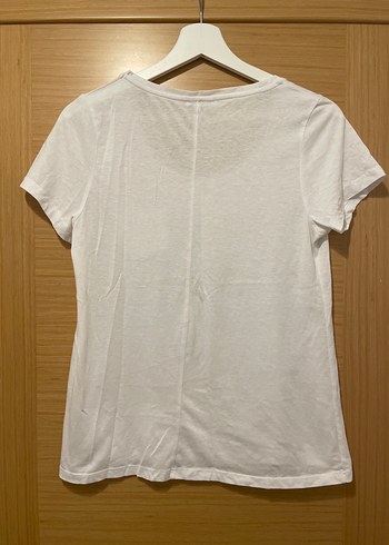 Beyaz Kısa Kollu Basic Tişört - Görsel 4