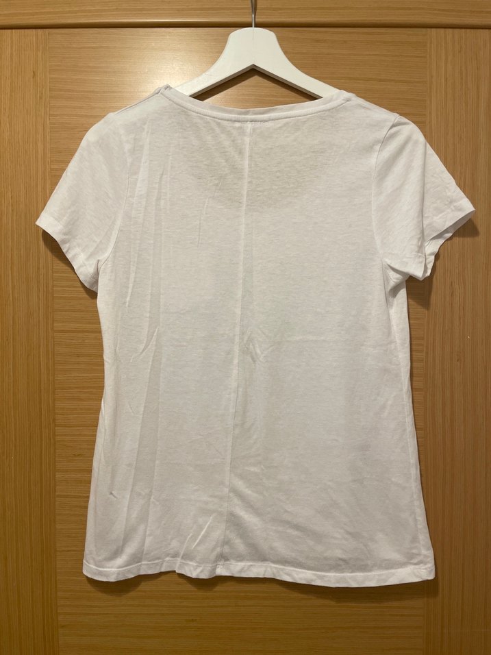 Beyaz Kısa Kollu Basic Tişört - Görsel 4