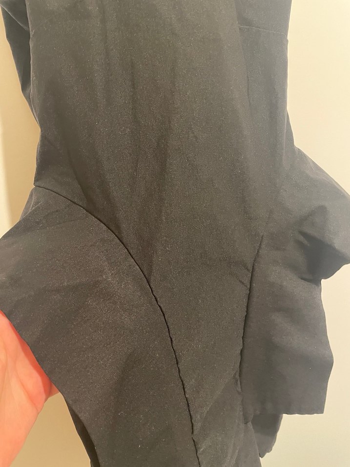 Siyah Drapeli Midi V Yaka Kadın Elbise - Görsel 3