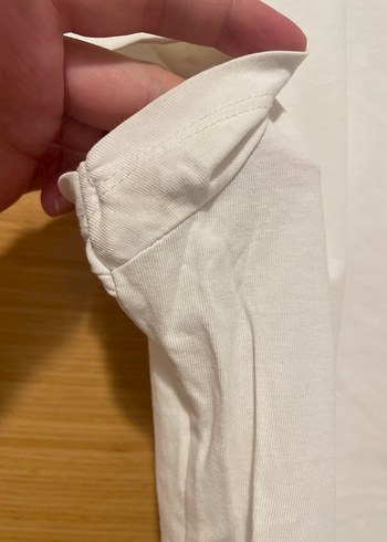 Beyaz Kısa Kollu Basic Kadın Tişört - Görsel 4