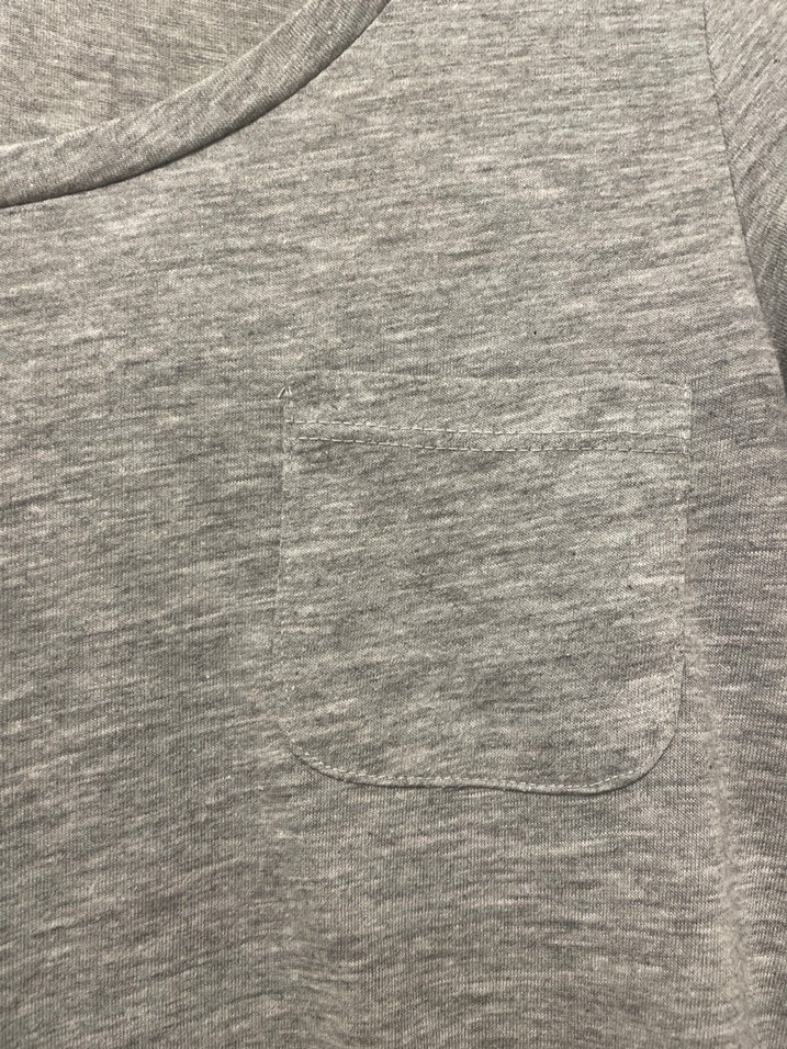 Gri Kısa Kollu Basic Kadın Tişört - Görsel 2