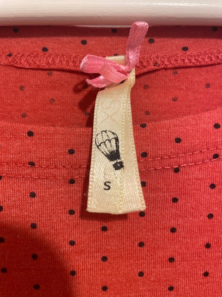 Kadın Kırmızı Pamuklu Mini Noktalı Tişört - Görsel 3