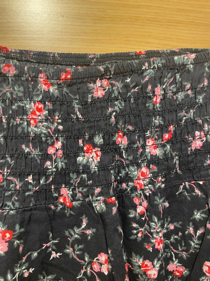 Düğmeli Askılı Bohem Desenli Hamile Bluzu - Görsel 2