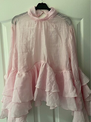 Toz pembe bluz