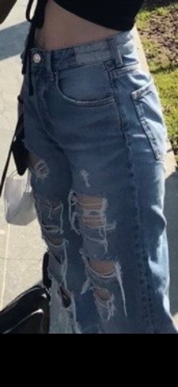 Trendyol & Milla trendyol yırtık mom jean