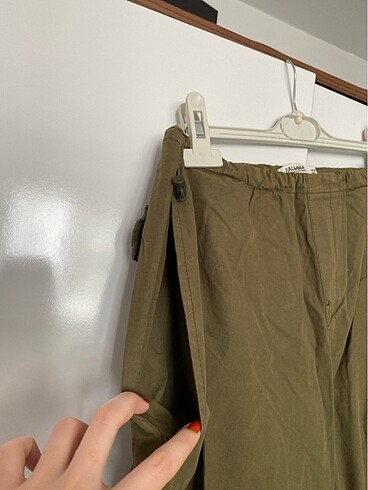 s Beden haki Renk Pull & bear paraşüt pantolon