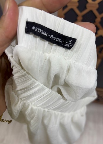 Beyaz Kadın Plaj Pantolonu - Görsel 5