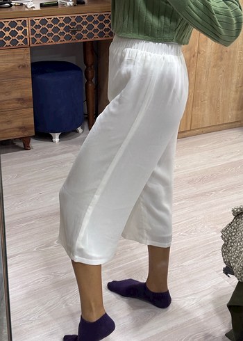 Beyaz Kadın Plaj Pantolonu - Görsel 3