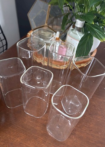 Şeffaf Uzun İnce Cam Bardak - Görsel 7