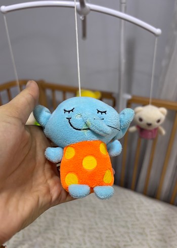 Renkli Peluş Müzikli Bebek Mobil Oyuncak - Görsel 2