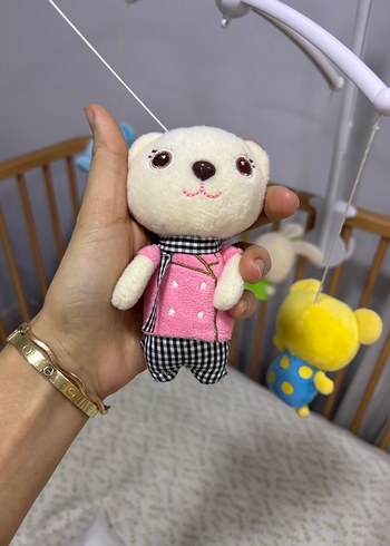 Renkli Peluş Müzikli Bebek Mobil Oyuncak - Görsel 6