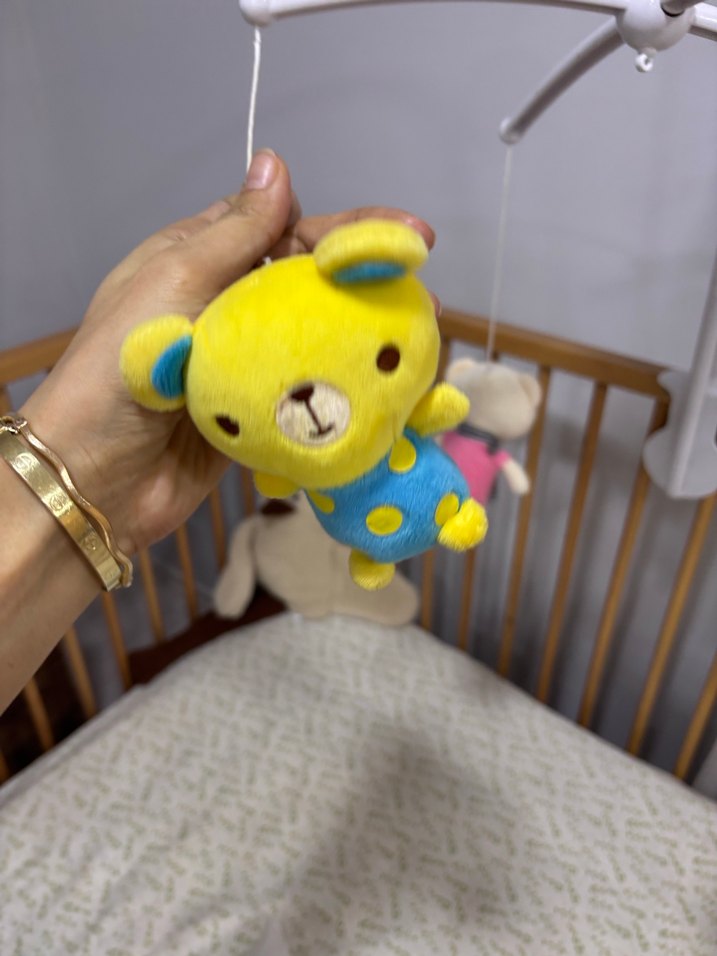 Renkli Peluş Müzikli Bebek Mobil Oyuncak - Görsel 4